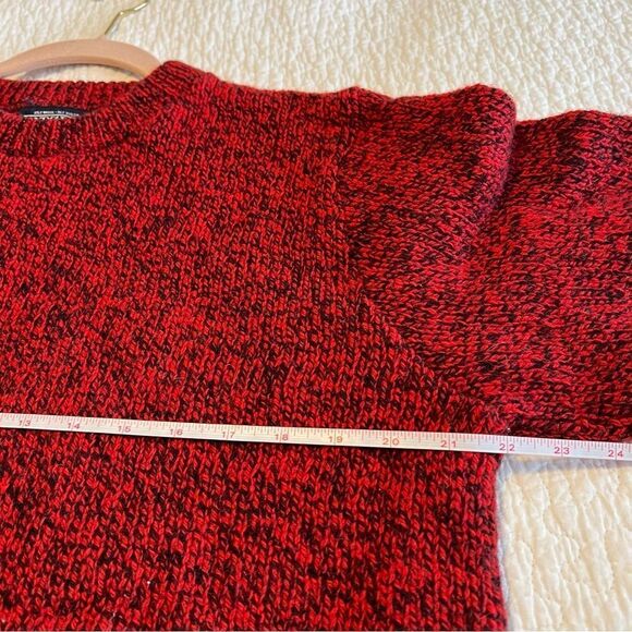Land’s End Red Wool Blend Crewneck Sweater Men’s Large Long - Picture 10 of 11